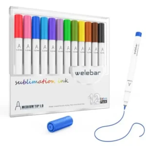 1.0 Tip Infusible Pen Set for Cricut Joy/Xtra, 12 Pack Assorted Sublimation Ink Marker Pens for Heat Tranfer, Mugs, T-shirt