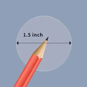 1.5 Inch Round Clear Transparent Package Envelope Mail Wafer Seal Sticker Labels (550 PCS,1 ROLL)