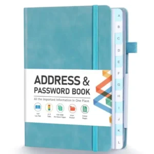 Address Book, Address and Password Keeper Book with Alphabetical Tabs, Hardcover Address Organizer Record 5.3" x 7.7"