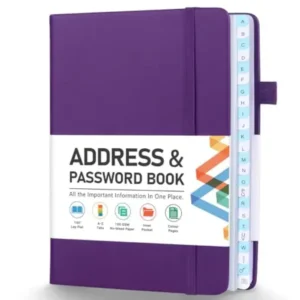 Address Book, Address and Password Keeper Book with Alphabetical Tabs, Hardcover Address Organizer Record 5.3" x 7.7"
