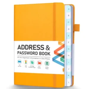 Address Book, Address and Password Keeper Book with Alphabetical Tabs, Hardcover Address Organizer Record 5.3" x 7.7"