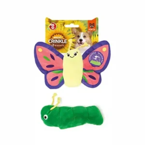BarkButler FOFOS Butterfly Reversible Crinkle Dog Toy