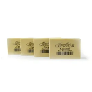 CRETACOLOR Caramel Fine Art Gum Eraser. (Pack of 4), Yellow (433 01)