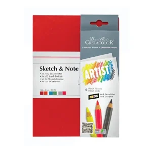 Sketch & Note Set Red / Orange + ASL Mega Neon and Graphite Pencils