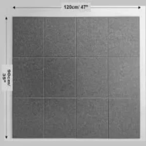 DECORITA Large Cork Board Alternative - 47"x35" 12 Pack Felt Wall Tiles with Safe Removable Adhesive Tabs Cork Boards for Walls Pin Board Tack Board Cork Board 48 x 36 for Home Office - Latte
