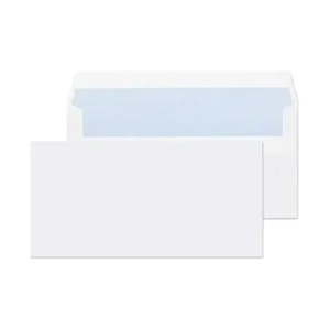 DL White Self Seal Seal envelopes & mailing Supplies 110x220mm 90 GSM - (No Window) Pack of 100