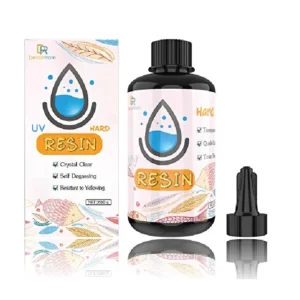 UV Resin - 200g Upgrade Crystal Clear Hard Glue Ultraviolet Curing Epoxy Resin for Jewelry Making Craft Decoration - Transparent Solar Cure Sunlight Activated Thin Resin for Mold, Casting and Coating