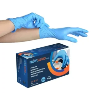 NOVAGUARD Nitrile Exam Gloves, Pack of 100 Gloves Non-Sterile, Blue Color