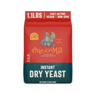 One in a Mill Instant Yeast for Baking | 1.1 LB Fast Acting Self Rising Dry Yeast | Bread Machine Yeast for Baking Bread, Cake, Pizza Dough | Quick Rapid Rise Leavening Agent for Pastries