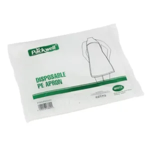 Packwell HD PE Apron disposable plastic Apron white 100 pcs