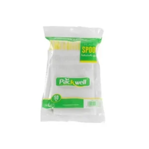 Packwell Plastic Spoon 50-Pieces, White