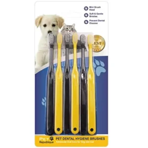 Pet Republique Mini Toothbrush for Cats and Dogs - Cat Toothbrush, Small Dog Toothbrush - Designed for Cat, Kitten, Puppy, and Small Dog