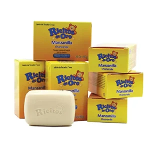 Ricitos De Oro Baby Cleansing Bar Soap with Extract Calming Effect, Chamomile, 6-Pack of 3.5 Oz Each Soap, 6 Soaps
