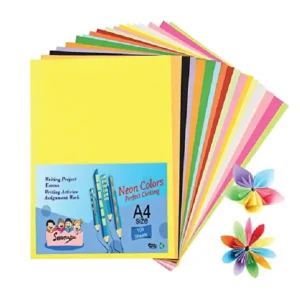 A4 Size Premium Coloured Paper/Sheets For Art & Craft Projects School Colleges (Pack of 100 Sheets)