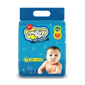 SNUGGY Baby Medium Diapers (6-11kg) -75 Pieces