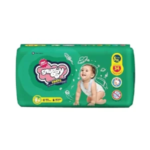 Snuggy Baby Diaper Pants for 12-17 kg Kids 34-Pieces, X-Large/Size-5
