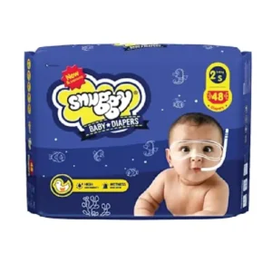 Snuggy Baby Diaper for 3-8 kg Kids 48-Pieces, Small/Size-2