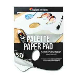 Zenacolor - Paper Palette Pad - 50 Removable and Disposable Sheets for Painters - 80gsm, 24lb - Paint Mixing Palette for All Paints (Oil, Acrylic, Watercolor,...)