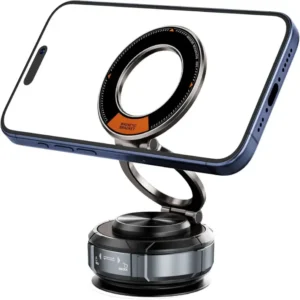 360 Rotating Magnetic Phone Holder for Car Dashboard, Vacuum Suction Mount with Adhesive Pad, Hands-Free, SD07