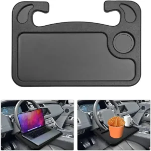 Car Steering Wheel Desk Tray, Black In UAE